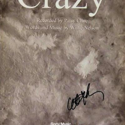 Willie Nelson signed music book