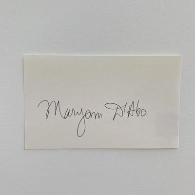 Maryam d'Abo original signature