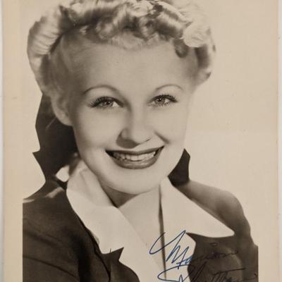 Marion Hutton Signed Photo