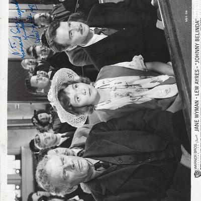 Johnny Belinda Lew Ayres
signed movie photo