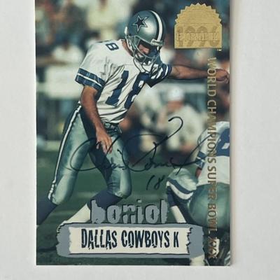 Dallas Cowboys Chris Boniol 1996 Collector's Edge signed card 