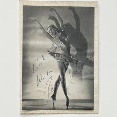 Ballerina Pauline Clayden signed photo
