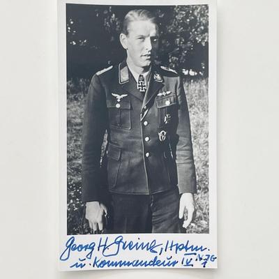 WWII German officer signed photo