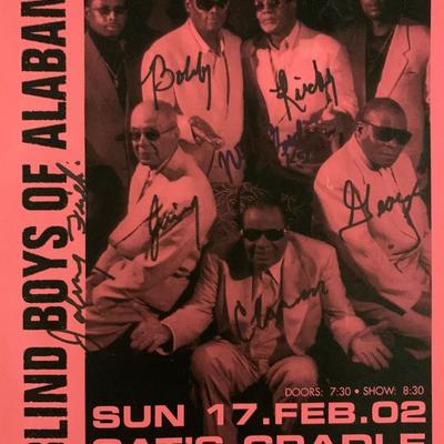 Blind Boys of Alabama signed concert flyer