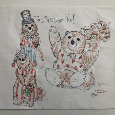 This Bear Wants You - Teddy & Me - Original Art - McCarthy-Eaton - 1984