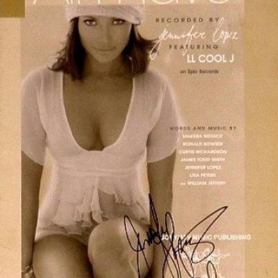 Jennifer Lopez signed sheet music