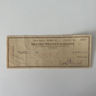 Walter Winchell signed check