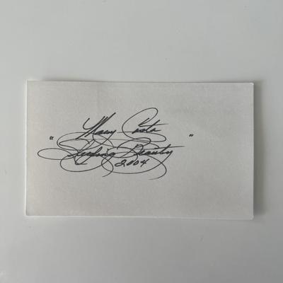 Disney Legend Mary Costa original signature 