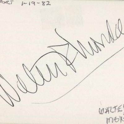 Vice President Walter Mondale signature