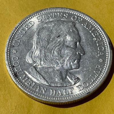 Columbian Exposition 1893 AU58++ Condition Commemorative Silver Half Dollar as Pictured.