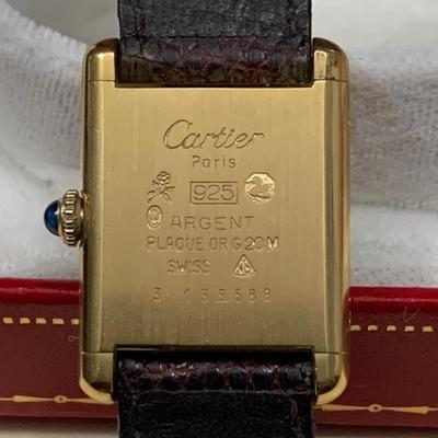 Cartier Argent Swiss Wristwatch In Original Box