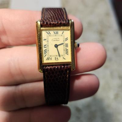 Cartier Argent Swiss Wristwatch In Original Box Tested Working