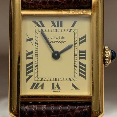 Cartier Argent Swiss Wristwatch In Original Box Tested Working