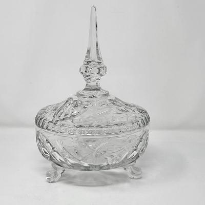 Pointed Lid Crystal Candy Jar