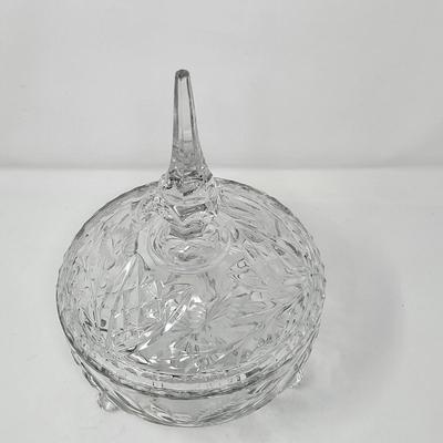 Pointed Lid Crystal Candy Jar