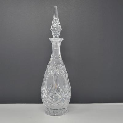 Crystal Decanter + Three Cordial Glasses