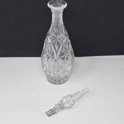 Crystal Decanter + Three Cordial Glasses