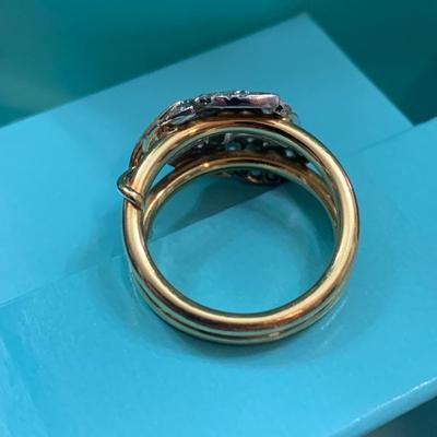 Tiffany & Co. Jean Schlumberger Diamond Ring Platinum/Gold size 6