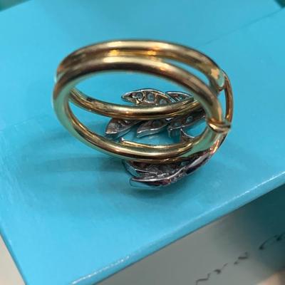 Tiffany & Co. Jean Schlumberger Diamond Ring Platinum/Gold size 6