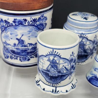 Delft Blue Holland Windmills Decor