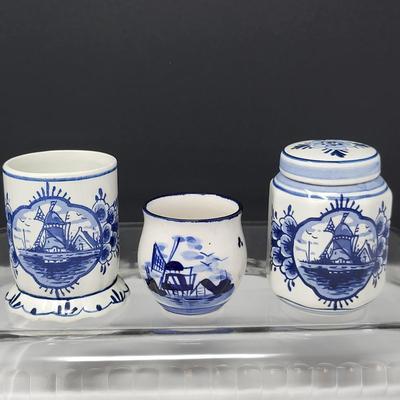 Delft Blue Holland Windmills Decor