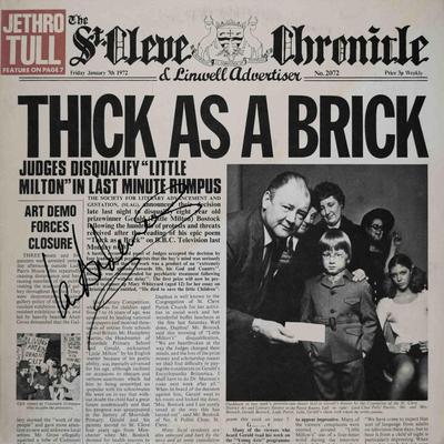 Jethro Tull signed Thick As A Brick album
