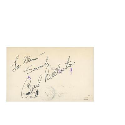 Carl Ballantine signature cut