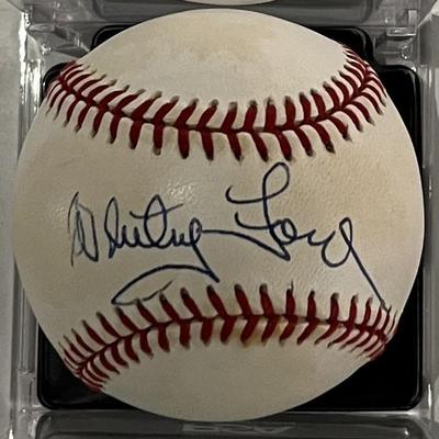 Whitey Ford signed baseball
