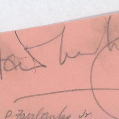 Douglas Fairbanks Jr. signature cut. GFA Authenticated