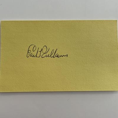 MLB player Earl Williams signature cut 