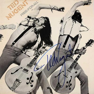 Ted Nugent signed Free For All album