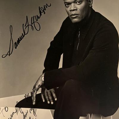 Samuel L. Jackson facsimile signed photo. 8x10 inches