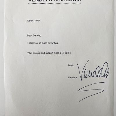 Vendela Kirsebom signed letter