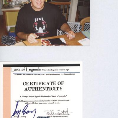 Heavyweight Boxing Champion Gerry Cooney signed certificate