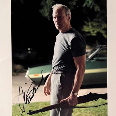 Clint Eastwood facsimile signed photo. 8x10 inches