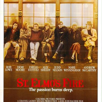 St. Elmo's Fire original 1985 vintage one sheet poster