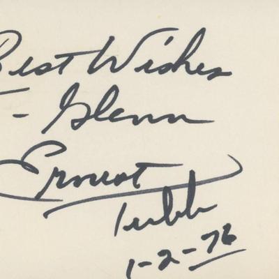Ernest Tubb signed note