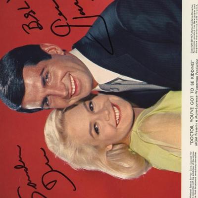 Sandra Dee and George Hamilton signed movie photo. GFA Authenticated