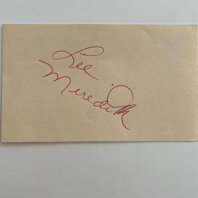 Lee Meredith original signature