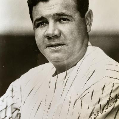 Babe Ruth facsimile signed photo