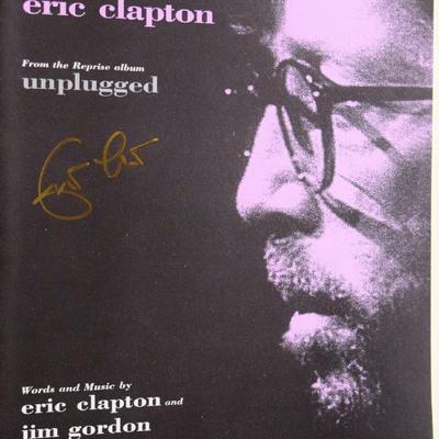 Eric Clapton signed sheet music