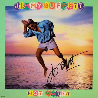 Jimmy Buffett signed Hot Water album