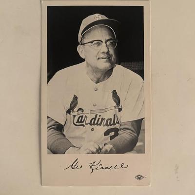 George Kissell facsimile signed photo. 3x5 Inches