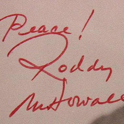 Roddy McDowall signed portrait photo 