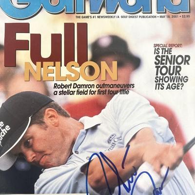 Robert Damron signed 2001 Golf World magazine