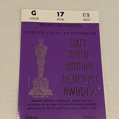 Original 1997 Admission Ticket to 69th Annual Academy Awards 
