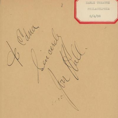 Jon Hall original signature