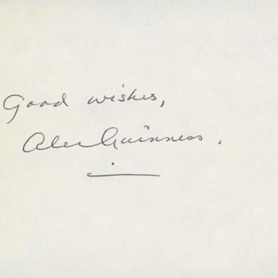 Star Wars Alec Guinness signature cut