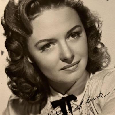 Donna Reed facsimile signed photo. 3x5 inches