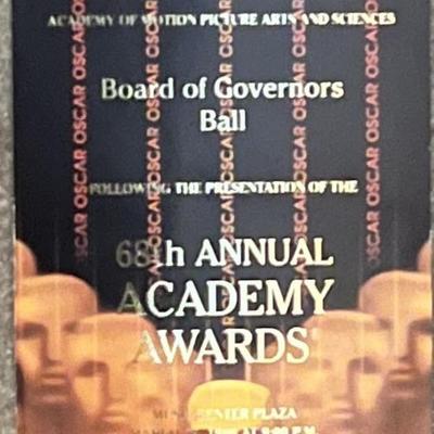 Original 1996 Admission Ticket to 68th Annual Academy Awards 